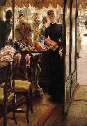 James Tissot The Shop Girl oil